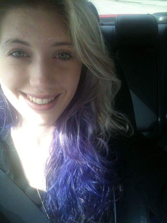 purple and blonde
