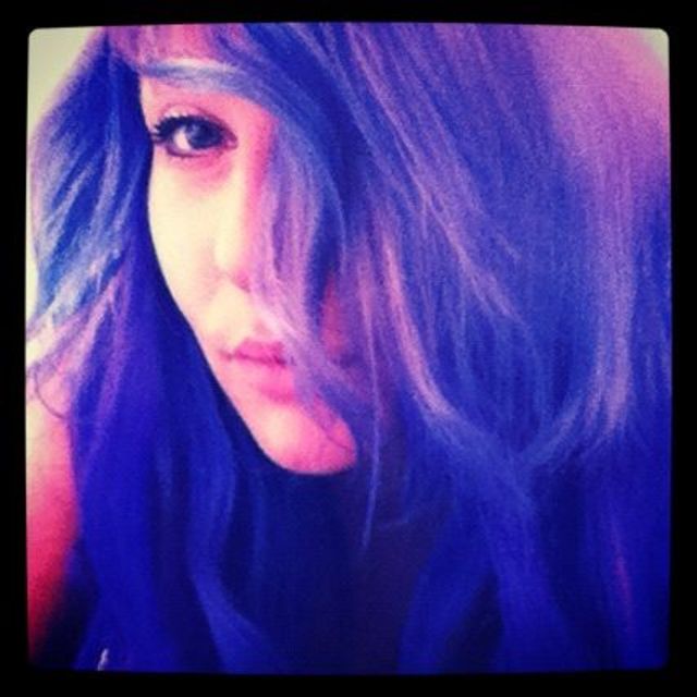 purple curls :) 