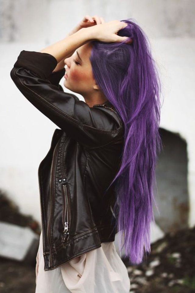 purple hair...