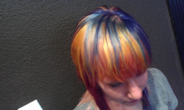 rainbow hair!