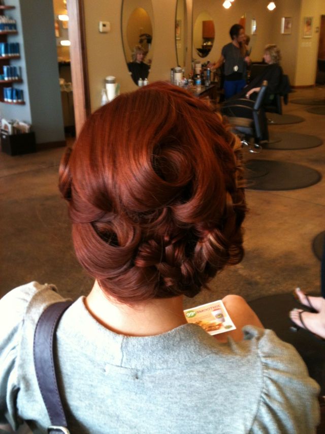 red updo