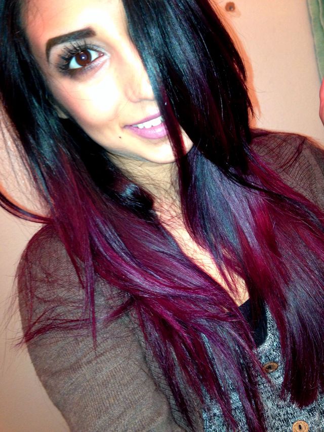 red violet ombre