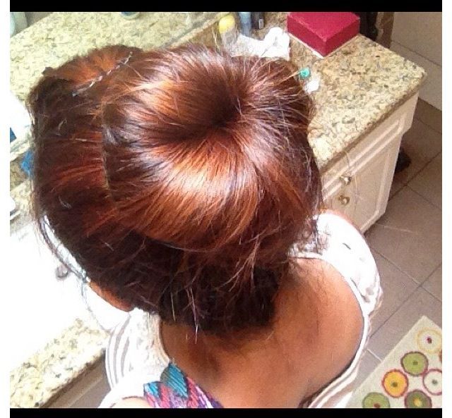 updo/ dyed my hair