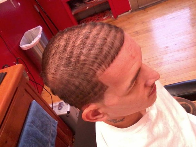 waves. cut into the hair